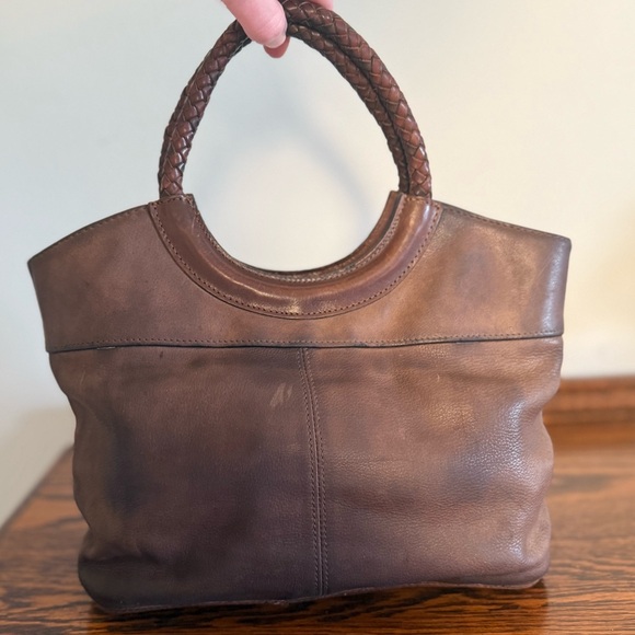 Vintage Fossil Western Brown Leather Braided Handle with Heart Logo Concho - Picture 6 of 12